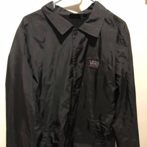 Vans Black Windbreaker Jacket (Large)
